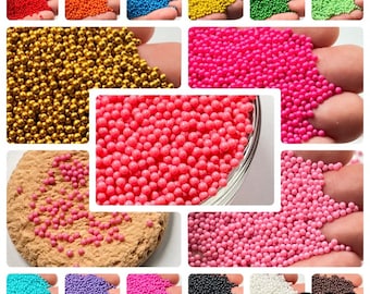 20grams 1.9mm Nonpareil Glass Beads Faux Sprinkles Decoden Fake Bake 16 Colors Slime Supplies Fake Bake Tumbler Shaker Card Filler PLAYCODE3