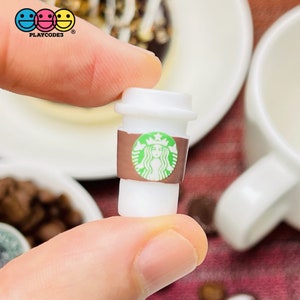 Coffee Cups Frozen Drink And Bottles Miniature Charms Cabochons 10 12 Pcs Mixed Charm