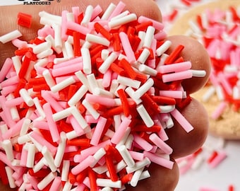 10grams Valentine's Day Faux Sprinkle Mix Fake Bake Confetti Funfetti Slime Supplies Fake Bake Tumbler Shaker Card Filler PLAYCODE3
