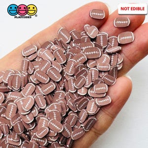 10grams Football Sports Ball Fimo Slices Faux Clay Sprinkles Decoden Jimmies Slime Supplies Fake Bake Tumbler Shaker Card Filler PLAYCODE3