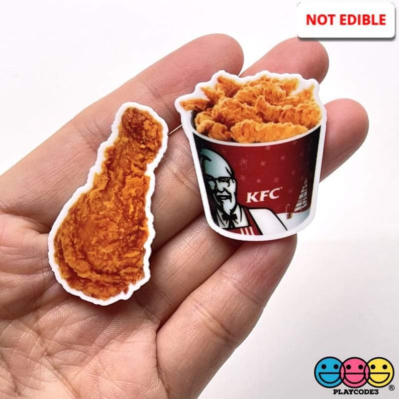 Fried Chicken Leg KFC Bucket Planar Fast Food Slime Supplies Etsy