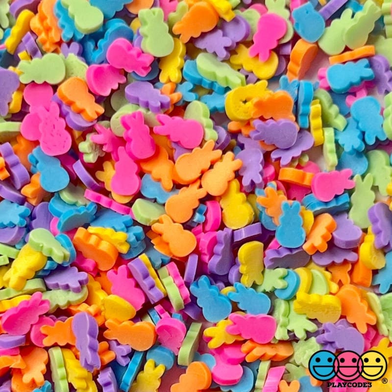 Peeps Bunny Pastel Colors Fimo Mix Easter Spring Faux Sprinkles Fake B