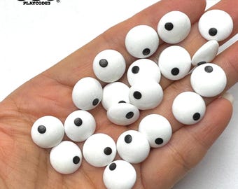 20pcs Fake Eye Flatback Cabochon Charm Mini Craft Slime Supplies Fake Bake Decoden Resin Art Accessories PLAYCODE3