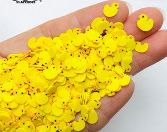 10grams Yellow Duck Fake Clay Sprinkles Slime Supplies Fake Bake Tumbler Filler PLAYCODE3