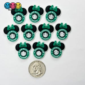 Coffee Frozen Drink Cups Fake Food Shoe Charms WITHOUT Buckle Botton Bendable Flatback Cabochons Slime Supply Fake