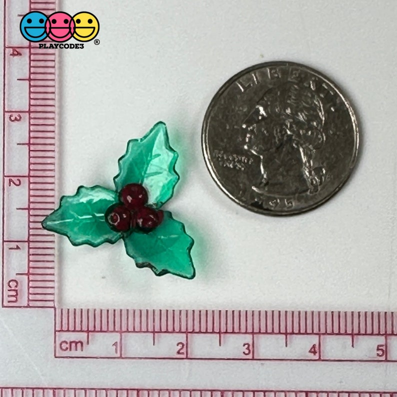 Mistletoe Mini Transparent Charm Christmas Resin Home Décor Accessories Cabochons 10Pcs Playcode3