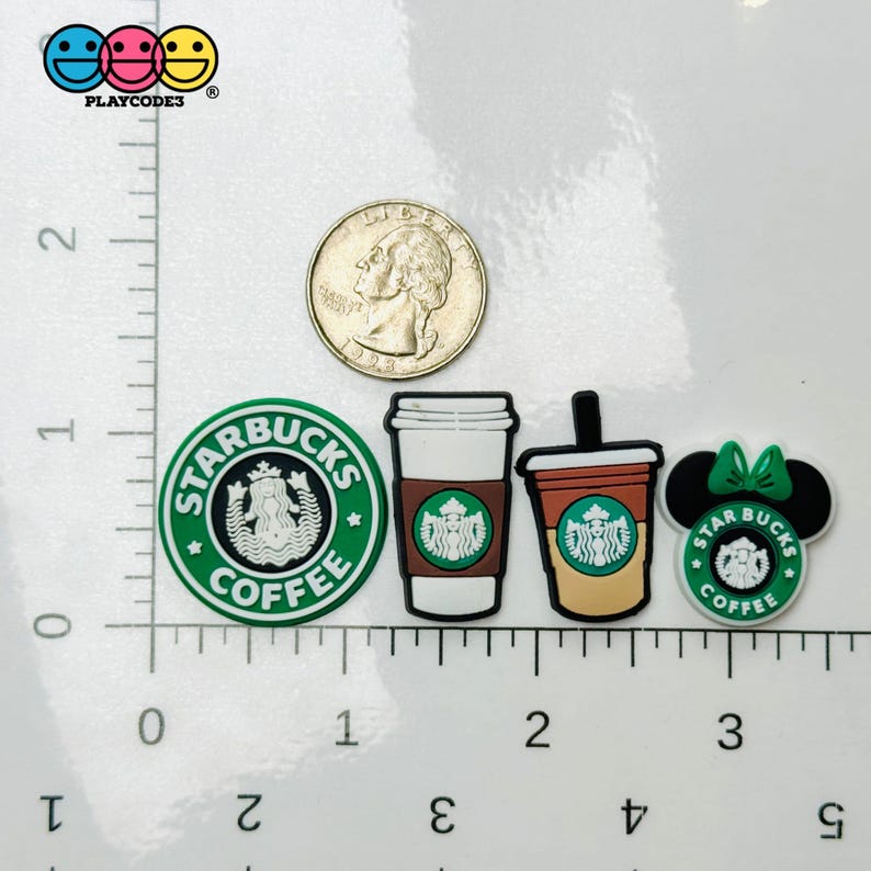 Coffee Frozen Drink Cups Fake Food Shoe Charms WITHOUT Buckle Botton Bendable Flatback Cabochons Slime Supply Fake