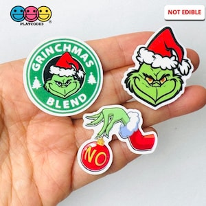 10pcs Character Christmas Holiday Planar Cabochons Slime Supplies Fake Bake Cupcake Toppers Headband Hairbow Accessories Cellphone PLAYCODE3