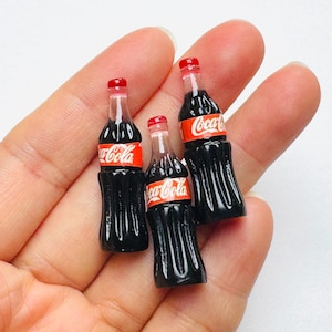 10pcs Soda Bottle Old Fashion Soft Drink Charms Cabochons slime supplies miniature jewelry necklace bracelets resin PLAYCODE3