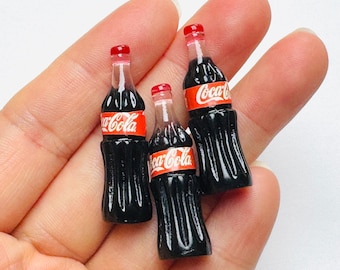 10pcs Soda Bottle Old Fashion Soft Drink Charms Cabochons slime supplies miniature jewelry necklace bracelets resin PLAYCODE3