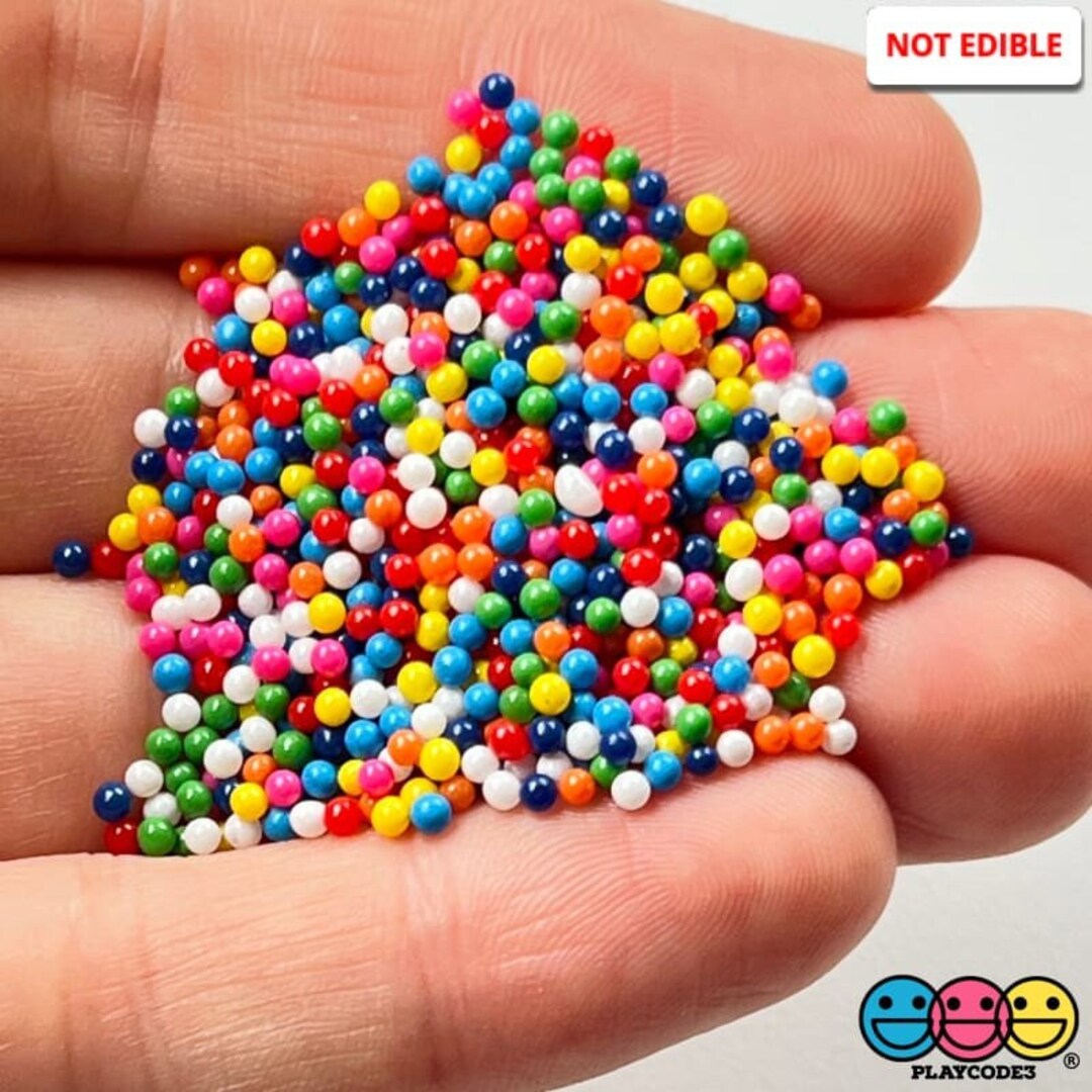 Round Confetti Fake Sprinkles Pastel Rainbow Decoden Jimmies - PLAYCODE3  LLC