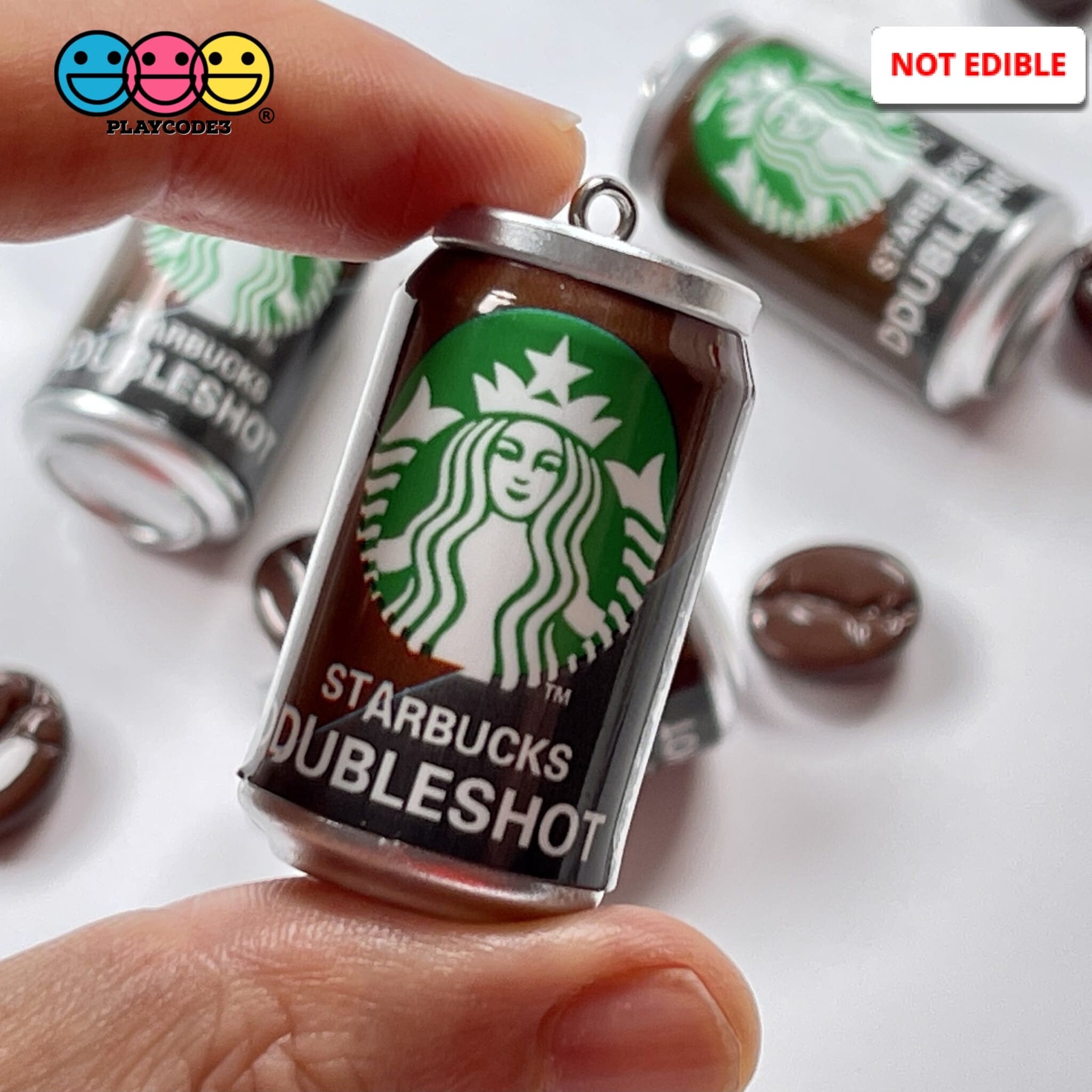 Starbucks Green Water Bottle Charm Zipper Pull & Keychain Add On Clip!!