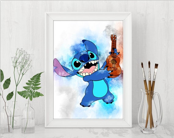 Stitch Poster Instant Download Print Digital Birthday Party Etsy