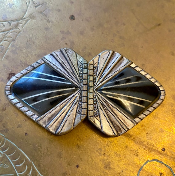 Rare Antique Czechoslovakian Art Deco Belt Buckle