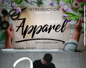 Font Apparel Script and Swash