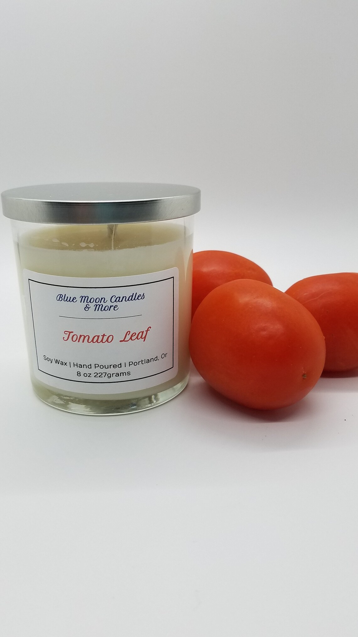 SCENTED CANDLE TOMATO Leaf Natural Wax Hand Crafted Garden Etsy