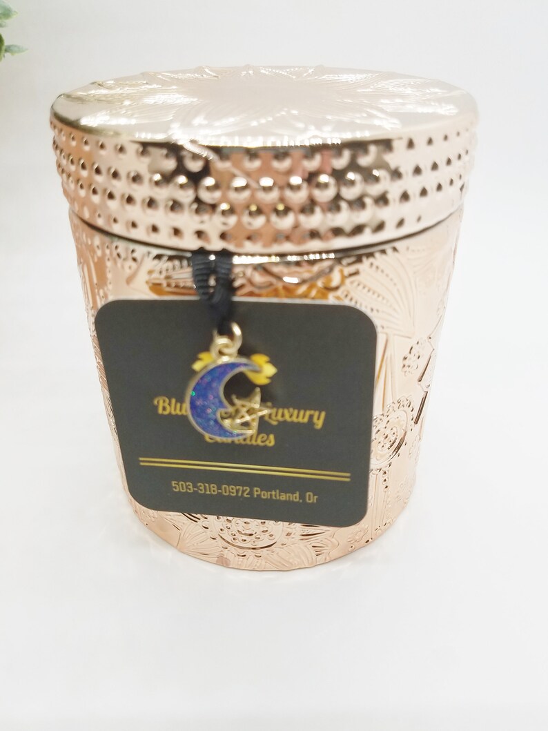 Luxury Rose Gold or Black Perfect gift Container Scented Candle Cashmere Plum