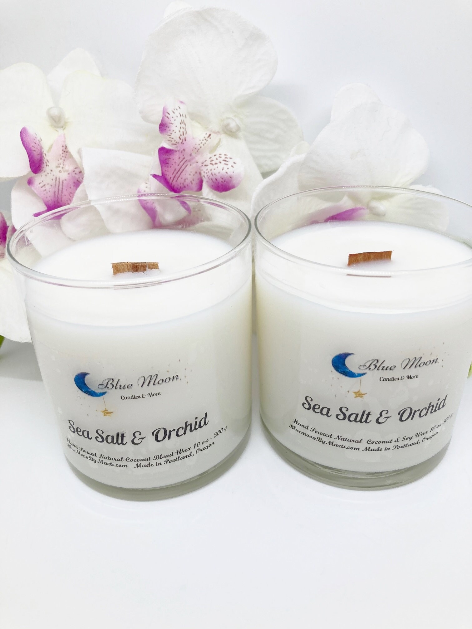 Sea Salt & Orchid Scented Candle Natural Wax Gift Candle Etsy
