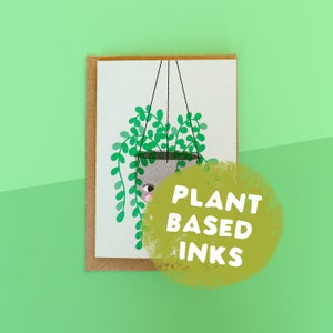 Plant A6 risograph greeting Card blank image 3