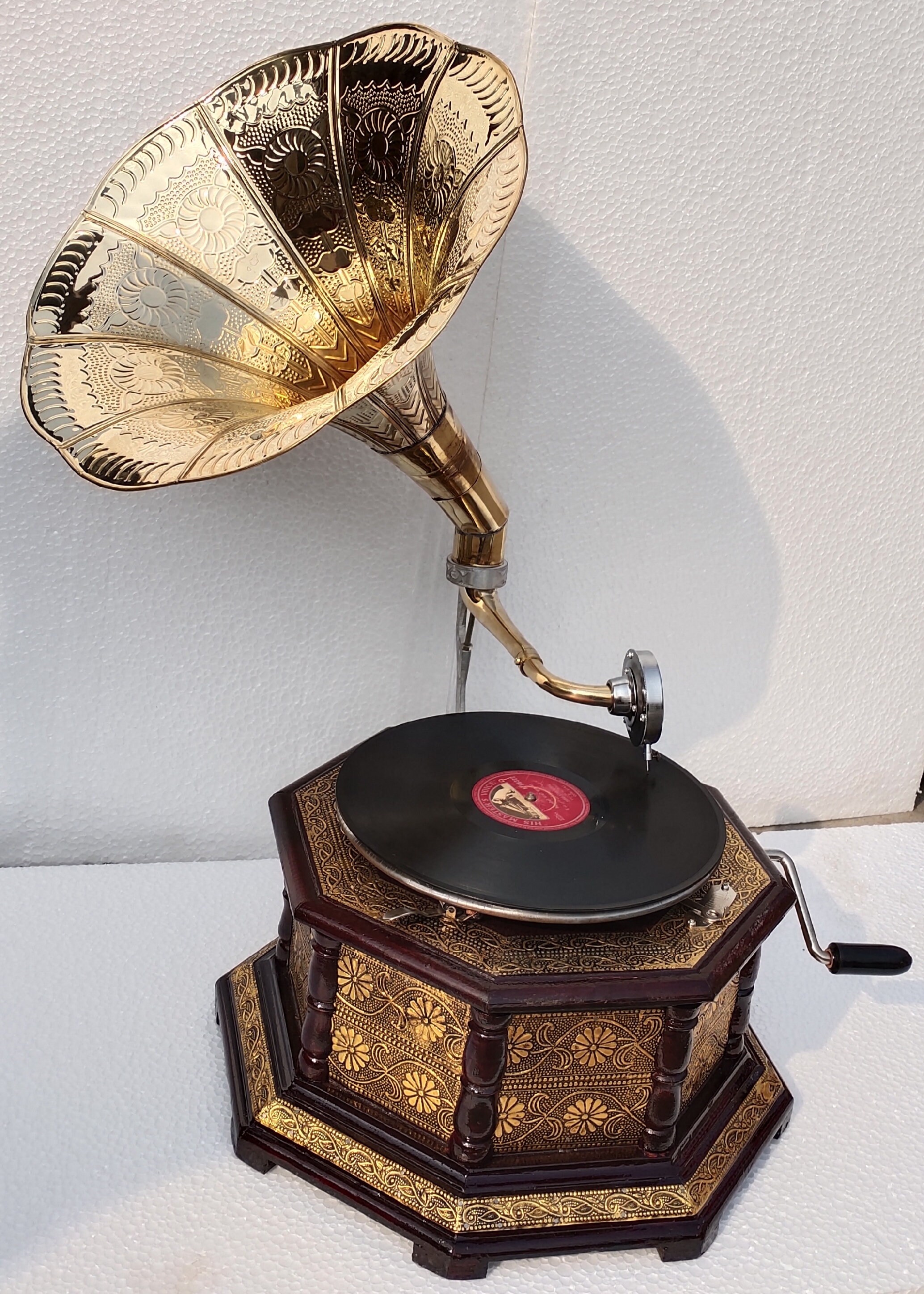 Antique Vintage Replica Gramophone Phonograph Record Player Original
