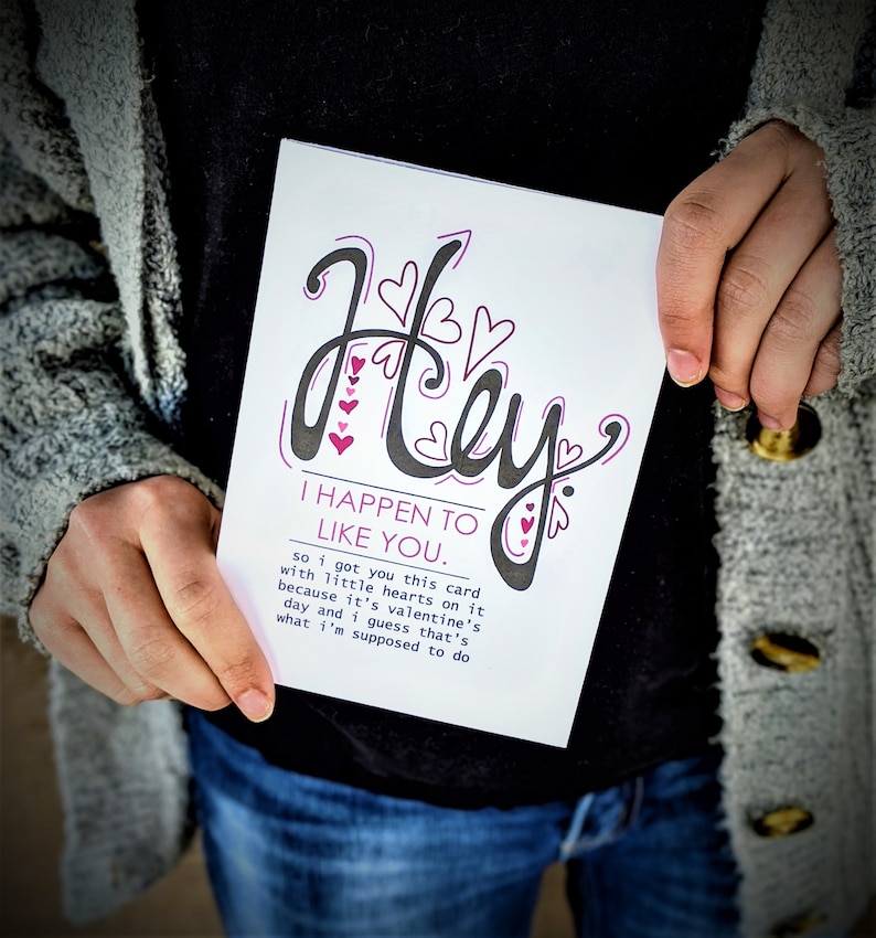 Sarcastic Valentine's Day Card - Funny Valentine's Day Card - Hand ...