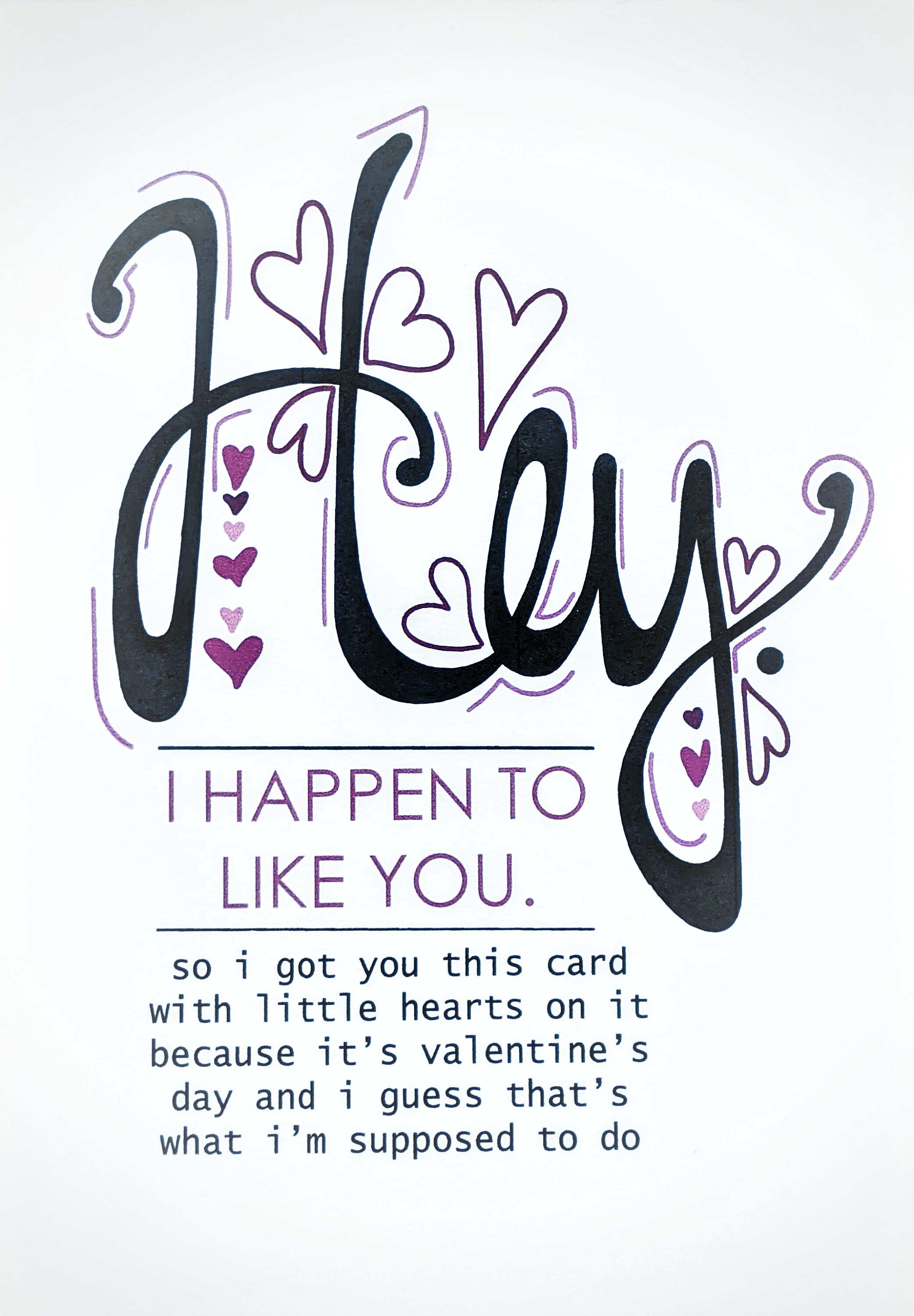 Sarcastic Valentine's Day Card - Funny Valentine's Day Card - Hand ...