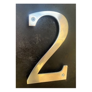 Floating Aluminium  Metal House Numbers 8 inch 190mm Polished Sign House Flat Door Number 0 1 2 3 4 5 6 7 8 9