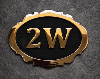 Cast Bronze Decorative Oval House Number Sign – Raised Letter Address Plaque