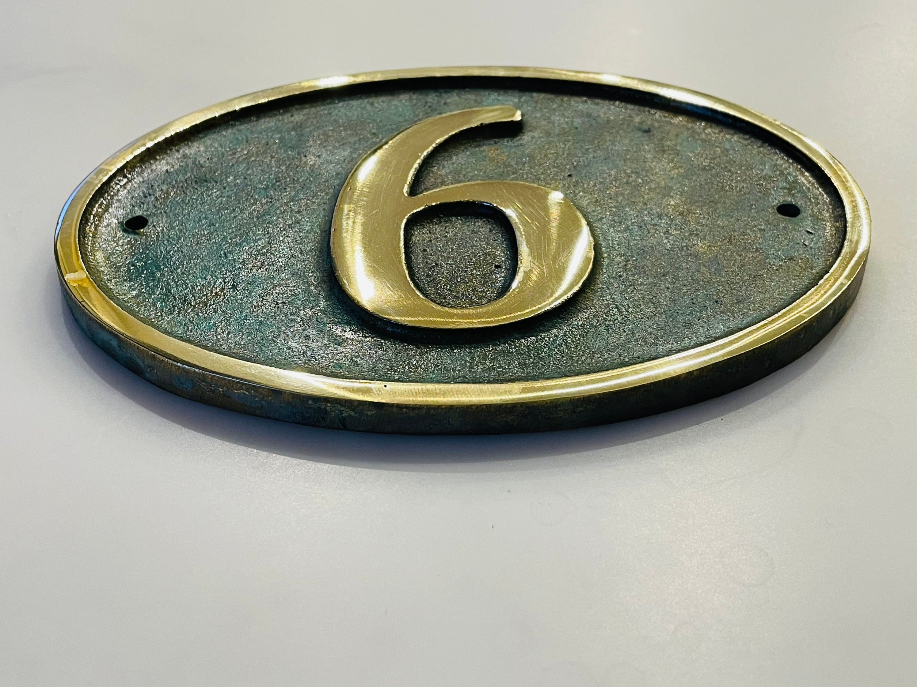 Verdigris Address Numbers Hot Cast Bronze Verdigris Oval House Plaque Home Number - Etsy