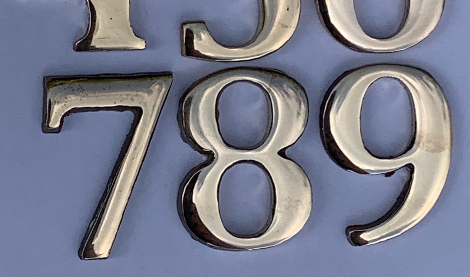Bronze Cast Metal Numbers Polished Sign House Flat Door Number Etsy UK
