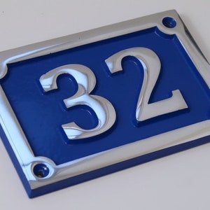 House Door Number Sign – Cast Aluminium Rectangle Address Plaque – Solid Metal Home Decor – Customizable Name Plate
