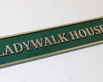Custom Cast Bronze Plaque • Personalized Address Sign • Outdoor Durable  Brass Name Plate