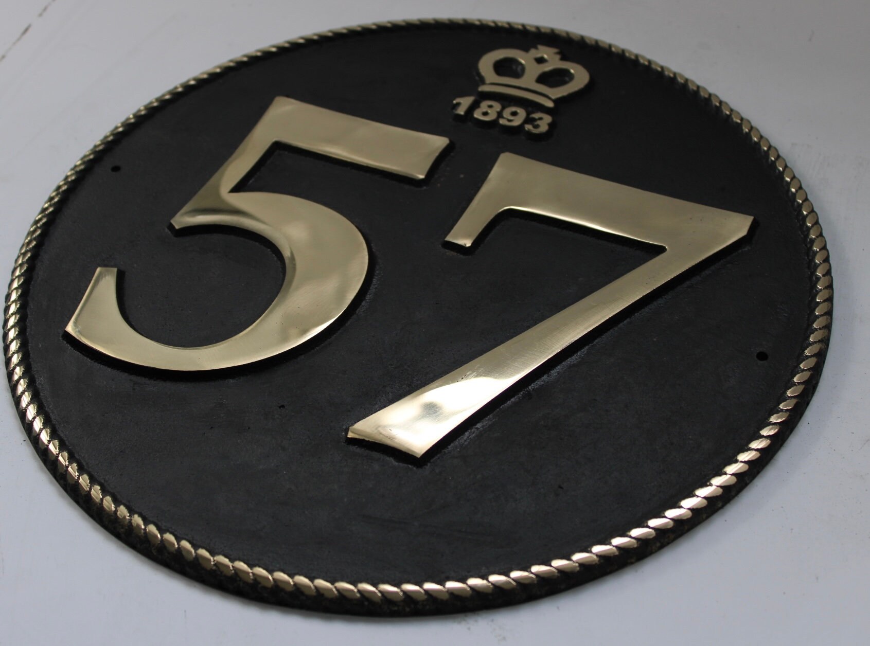 Bronze Circle Plaque With Rope Border. Custom Plaque. Traditional and ...