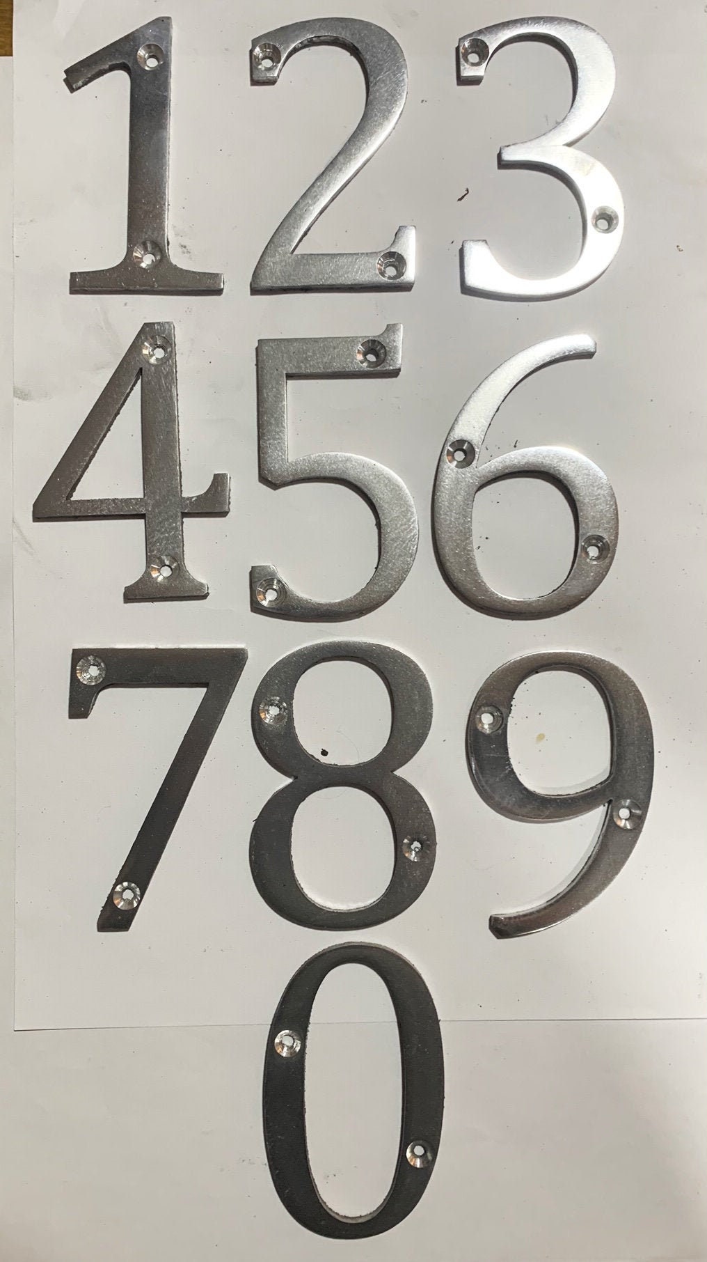 Floating Aluminium Cast Metal Numbers 4 inch 100mm Polished Etsy