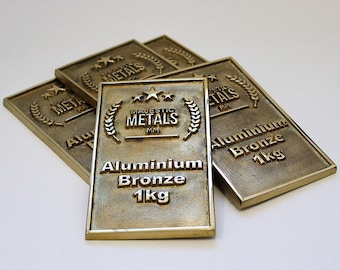 Cast Aluminium Bronze ingots 250g 500g Or 1Kg Looks Like Gold