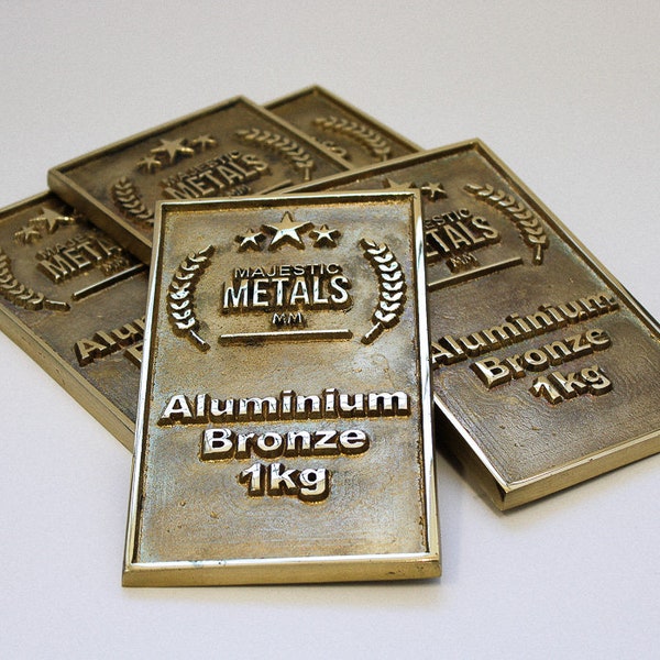 Les lingots de bronze en aluminium moulé 250g 500g ou 1Kg ressemblent à de l'or