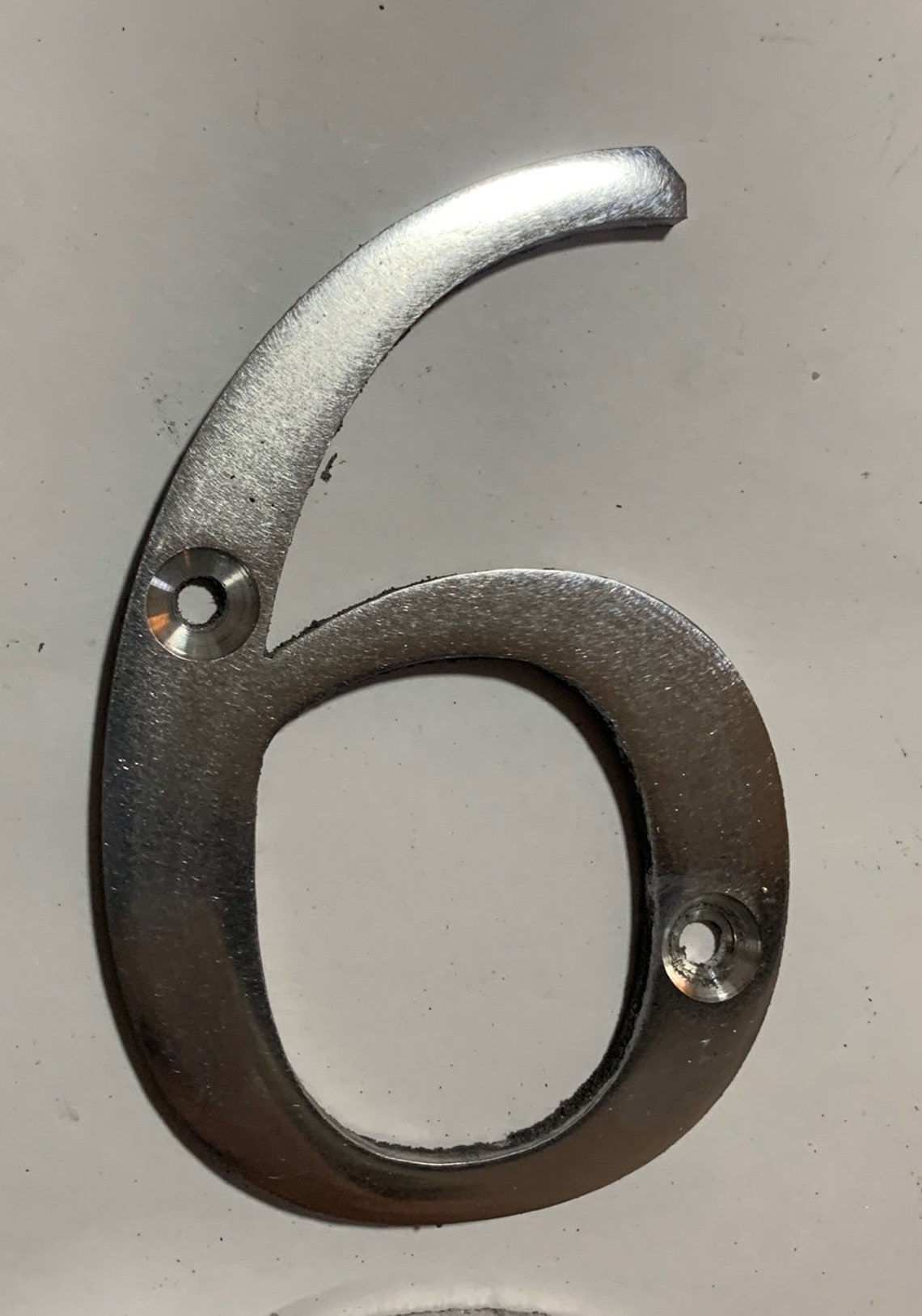 Floating Aluminium Cast Metal Numbers 4 inch 100mm Polished Etsy