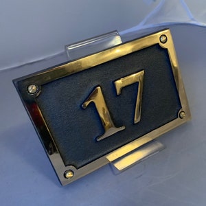 House Number Cast Bronze Various Colours Oval and Rectangular Door Address Sign