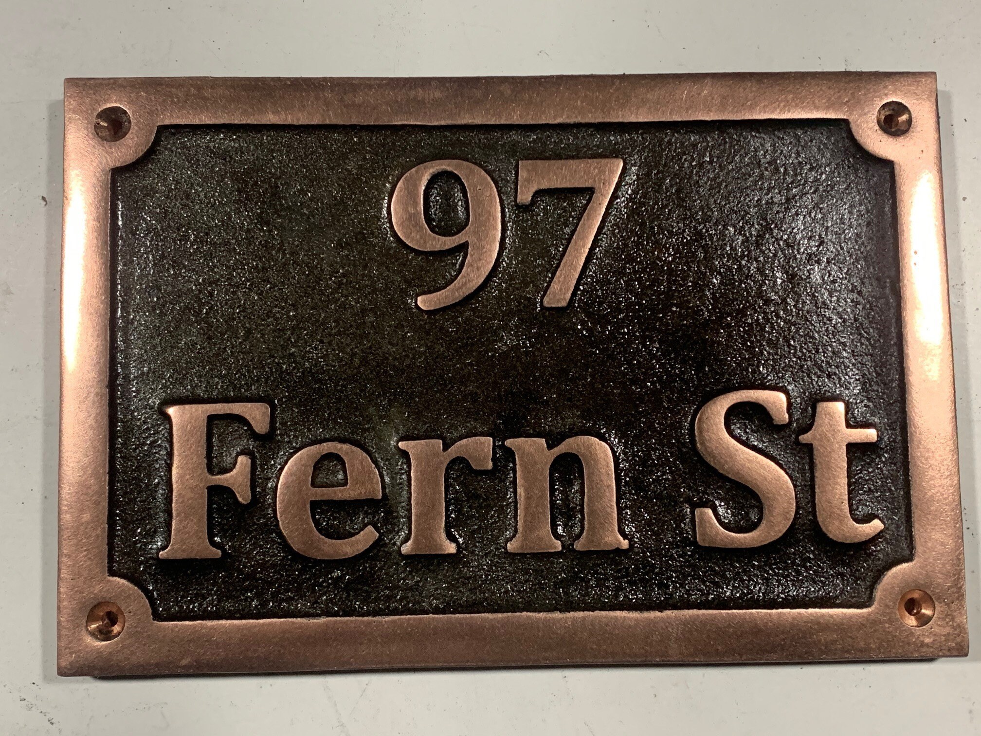 Cast Copper House Decorative Plaque Sign Any Text Any Font Etsy Australia