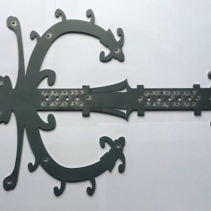 Dekorative Eisen Stahl Saxon Style Tor Kirchentürband Front Antik Rustikal