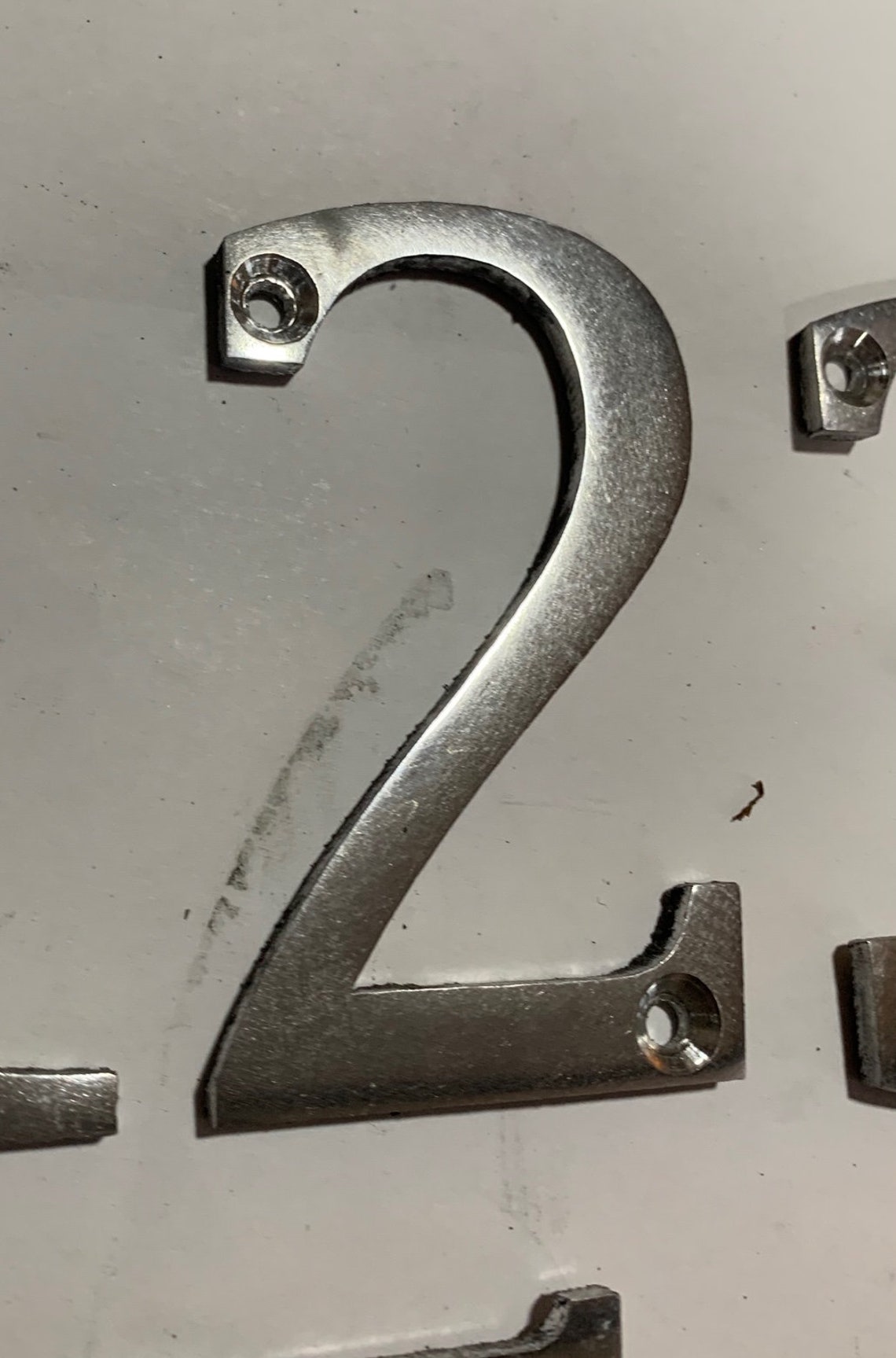 Floating Aluminium Cast Metal Numbers 4 inch 100mm Polished Etsy