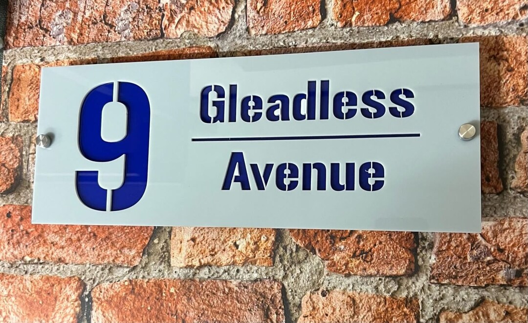 Acrylic House Signs. House Number Signs and Name Signs. Full Address