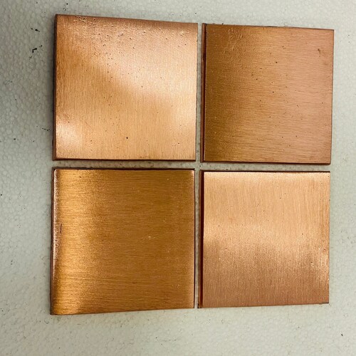 Brushed Copper Metal Square Wall Tiles Etsy