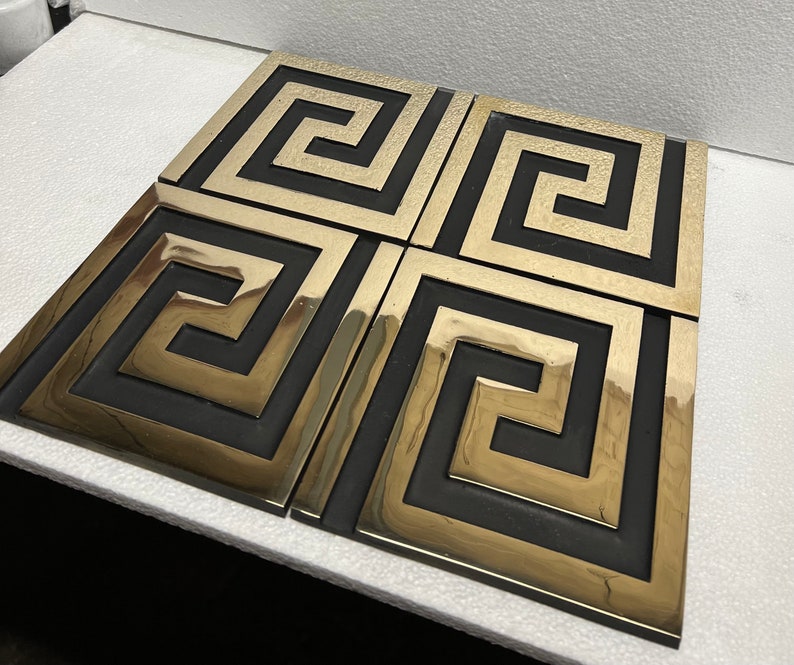 Key Tile Means Solid Cast Bronze Greek Key Wall Tiles - Etsy