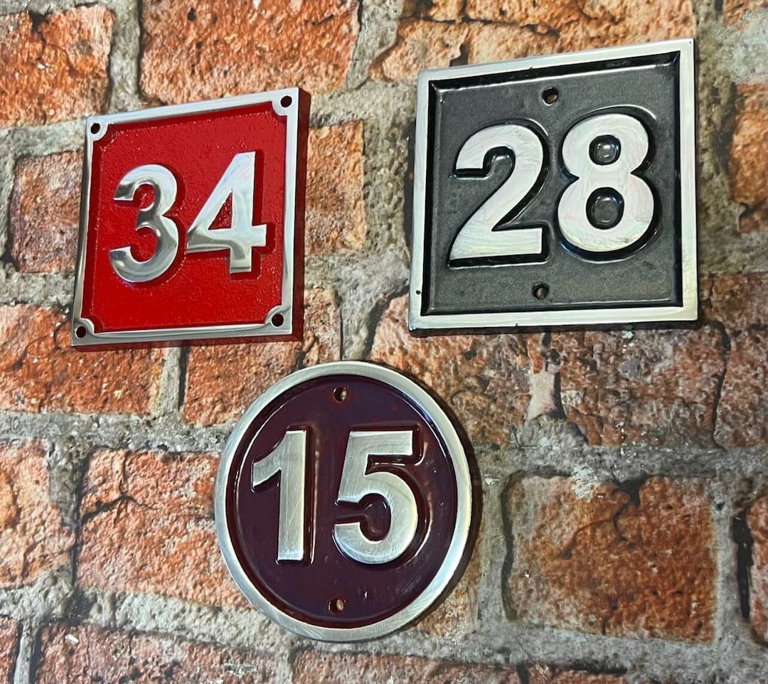 Modern House Number Signs in Cast Aluminium. Contemporary Signs Etsy