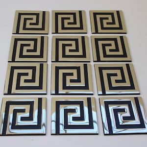 Solid Cast Bronze Greek Key Wall Tiles