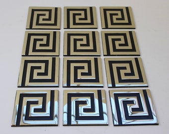 Solid Cast Bronze Greek Key Wall Tiles