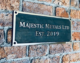 Solid Bronze Company established plaque