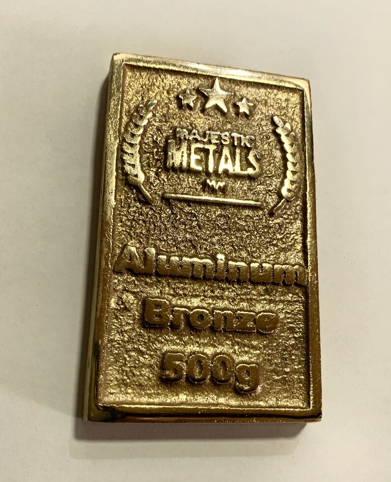 Cast Aluminium Bronze ingots 250g 500g Or 1Kg Looks Like Gold Etsy