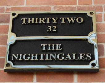 Custom Bronze House Sign: Personalized Family Name & Address Plaque